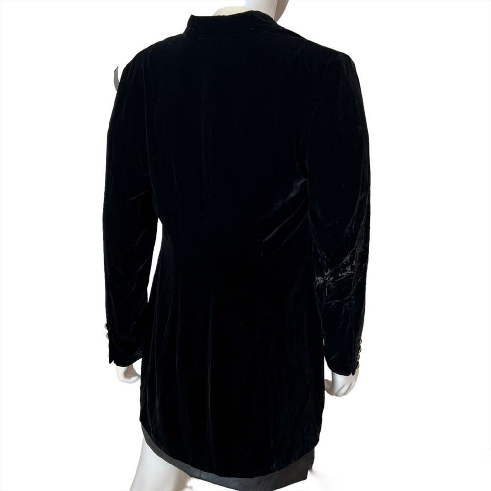 Vintage 90's Steampunk Cambridge Dry Goods Co. Black Velvet Jacket Blazer NWT - Picture 6 of 8
